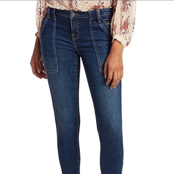 NWOT Joie Park Skinny Cropped Ankle Zip Jeans Dark Wash Denim Cruise Size 29 - Picture 8 of 16